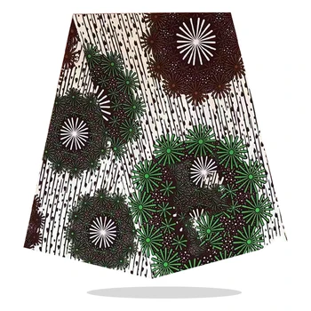 

Wedding Dress Material For Sewing Veritable Breathable Cotton Fabric Real Nigerian Wax Block Prints Fabric 6 Yards RV19-47