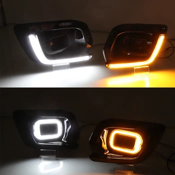 

CSCSNL 1 Pair DRL Fog Lamp LED Daytime Running Light Day Light with Turn Signal for Ford Ranger Wildtrak 2019 2020