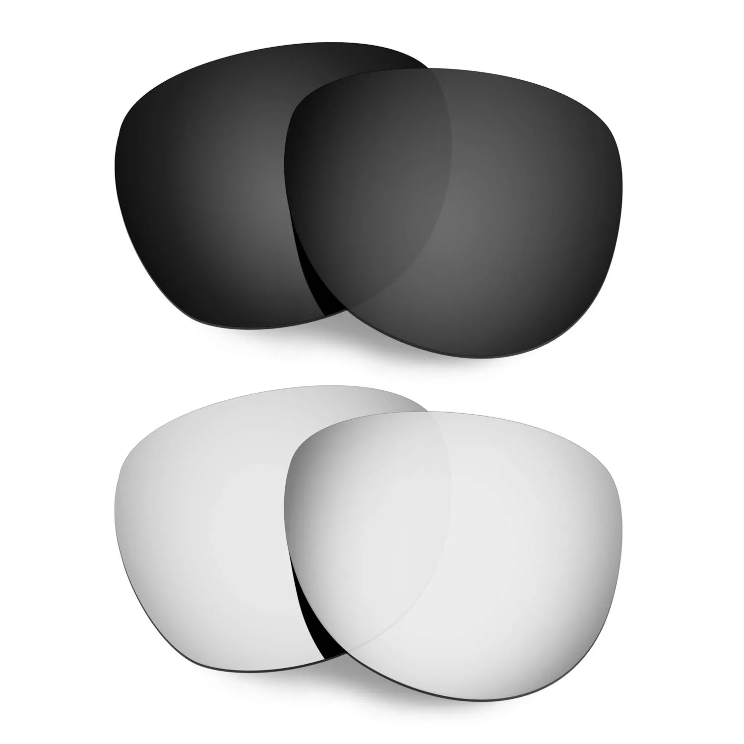 

HKUCO Polarized Replacement Lenses For Stringer Sunglasses Black/Silver 2 Pairs