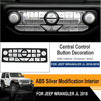 

Car Interior Modification Accessories ABS Hight Quality Silver Window Control Decoration Interior Fit For Jeep Wrangler JL 2018