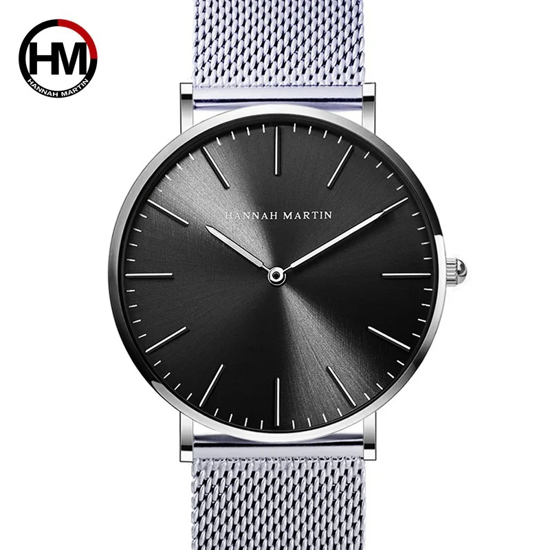 

Japan Movement Men's Women's Unisex Stainless Steel Steel Mesh Belt Furnace Within Electroplated New Style Waterproof Watch