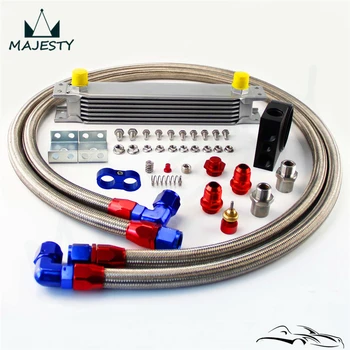 

Universal New-style AN10 7 row oil cooler + thermostat Sandwich Plate kit