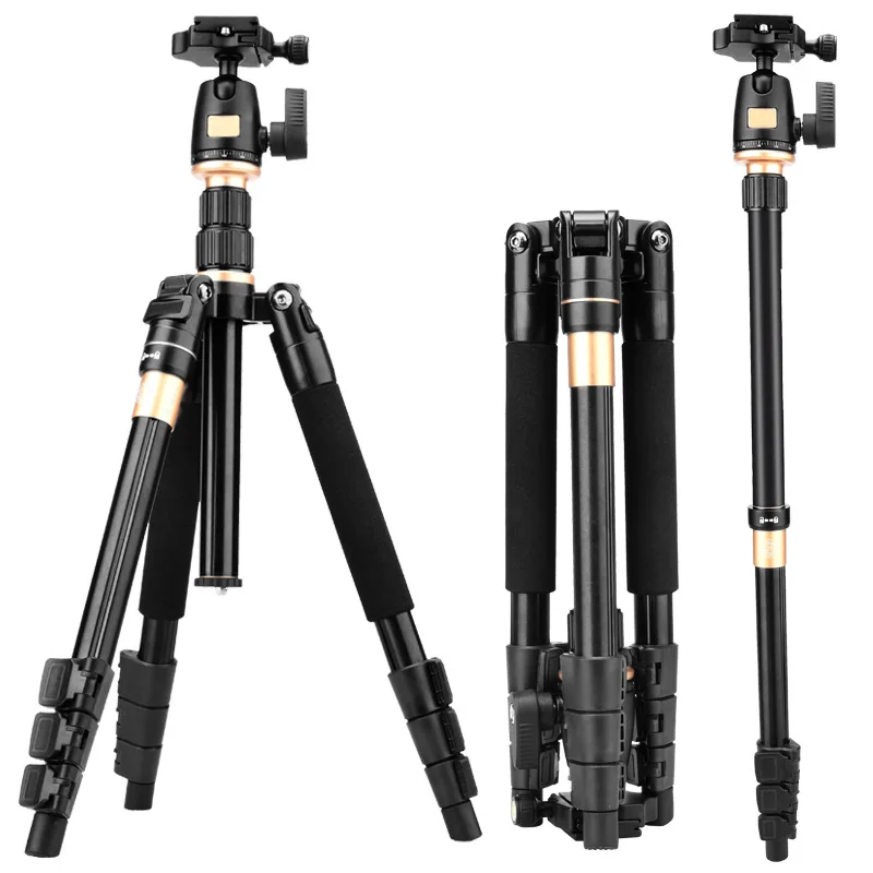 

QINGZHUANGSHIDAI Q555 Single-lens Reflex Camera Tripod Portable Travel Tripod Photography Camera Pan & Tilt Set Holder
