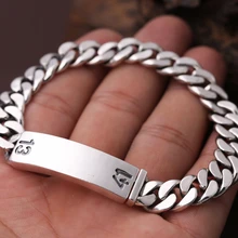 925 Стерлинговое Серебро модный тренд ювелирные изделия личности мужчины и женщины тайский серебряный браслет Пара Серебряный браслет Студенческая цепь