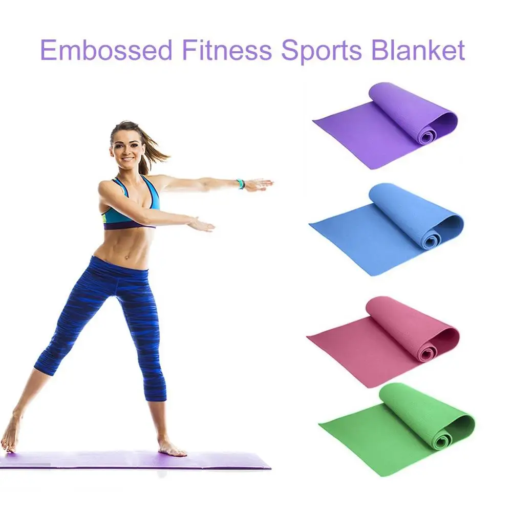 

In Stock! 6Mm Solid Color Single Embossed Fitness Sports Blanket Environmental Protection Mat Dance Mat Indoor Outdoor