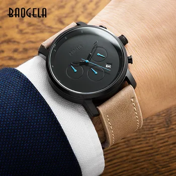 

BAOGELA Multifunction Chronograph Fashion Casual Watch Analog Quartz Waterproof Calendar Date Wrist Watch