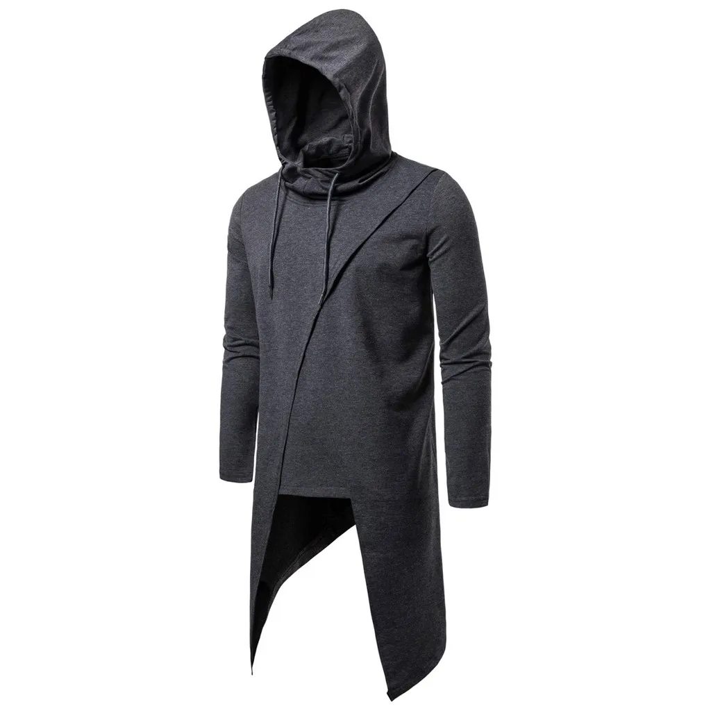 Jaycosin, мужские толстовки с капюшоном, черные, в стиле хип-хоп, мантия, толстовки, модная куртка с длинными рукавами, плащ, мужские пальто, верхняя одежда, Лидер продаж