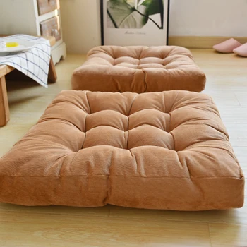 

Corduroy Tatami Cushion Futon Plush Thickened Floor Bay Window Balcony Yoga Hip Cushion