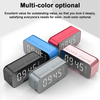 

G5 Wireless Bluetooth Loudspeaker Small Alarm Clock Radio With LED Dimming Display Screen Supports TF Card Audio Line Playback