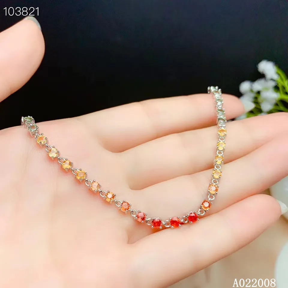 

Браслет женский из серебра 925 пробы, с сапфиром натурального цвета