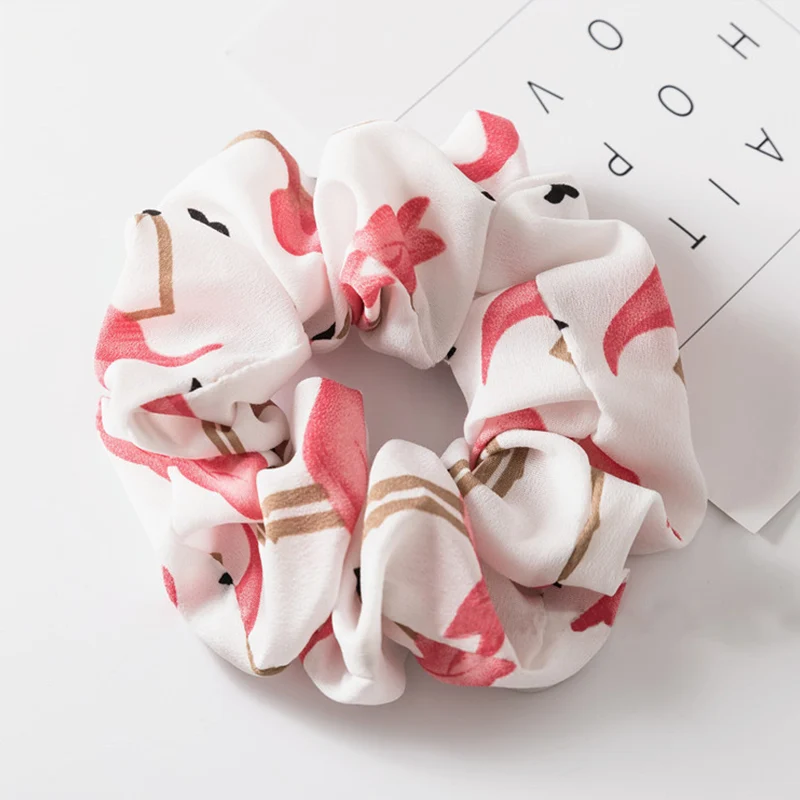 Резинки для волос женские эластичные мягкие заколки хвоста с фламинго аксессуар