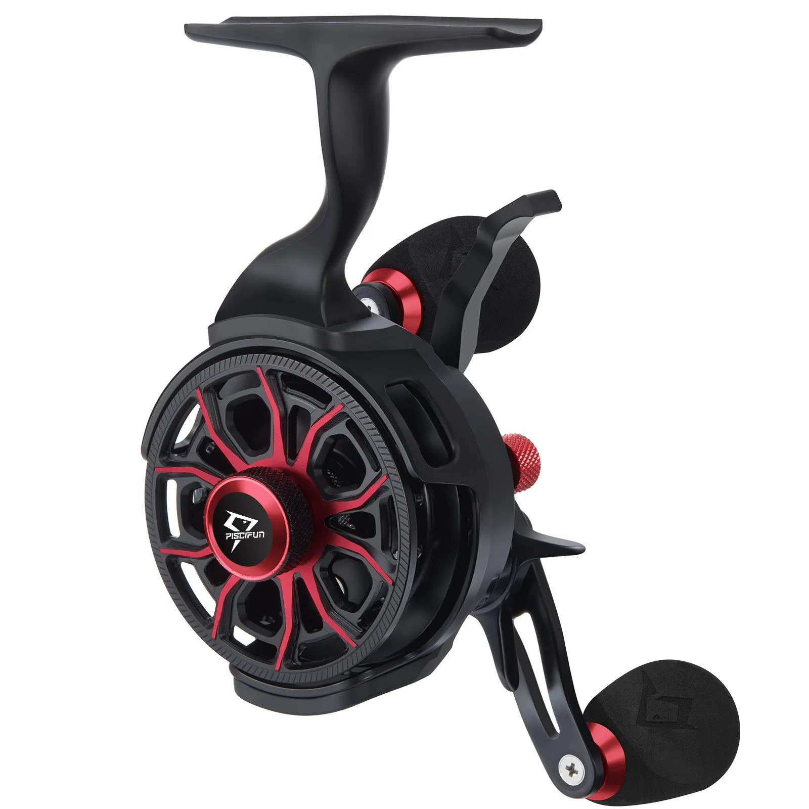 3.2:1 Gear Ratio Reel Inline Ice Fishing Reel - 3.2:1 Gear Ratio, Magnetic  Brake, One-Hand Trigger, Graphite Frame With Aluminum Spool