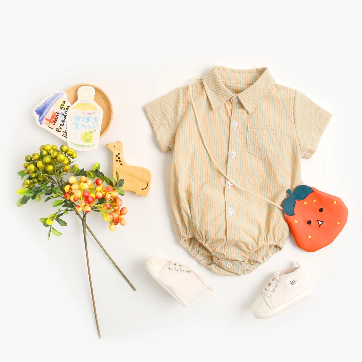 Sanlutoz Baby Boys Summer Bodysuits Cotton Short Sleeve Infants Boys Plaid Clothing Onesies Fashion baby bodysuit
