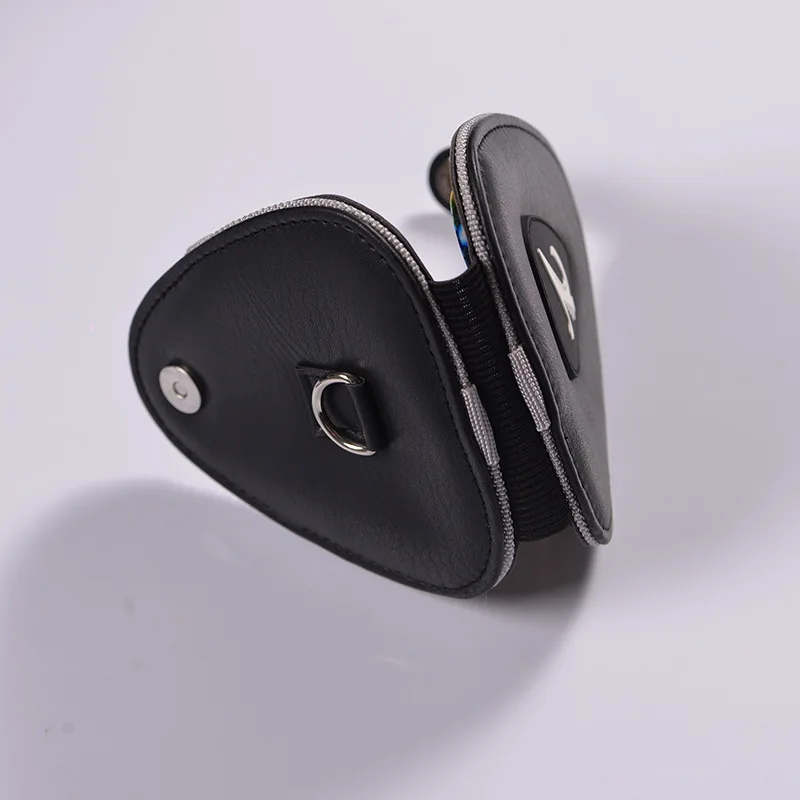 Universal Musical Guitar Picks Leather Bag Plectrum Storage Ukulele Pick Clip Pocket
