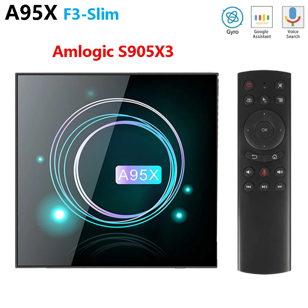 

A95X F3 Slim Android 9.0 Amlogic S905X3 Smart Set Top Box 2.4G 5G Wifi BT4.1 8k Google Media Player 4GB 32GB android Tv Box