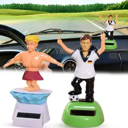 Ornement de voiture innovant, série d'athlètes à énergie solaire, jouet de voiture, poupée dansante, tête secouée, dessin animé 