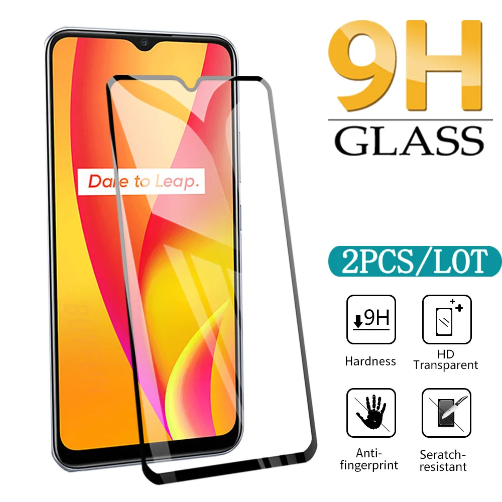 2 шт. 9H закаленное стекло для защиты экрана OPPO Realme C15 C11 C3 Защитное real me защитное