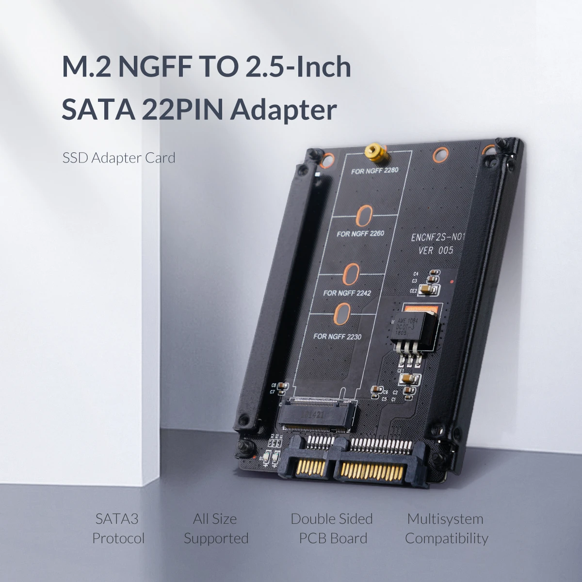 SSD Adapter Metal Case B+M key M.2 NGFF SSD to 2.5 SATA 6Gb/s adapter card enclosure Socket m2 NGFF adapter 2230/2242/2260/2280 M2
