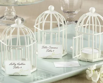 

wedding favor and decorations--Spring Song Rustic bird's cage Place Card Tea Light Holder Creative gifts