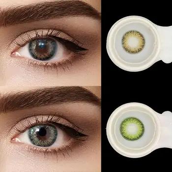 

Mrs.H 2PCS Colored Contact Lenses Retro Series Big Eyes Cute Cosmetic Colored Contact Lenses For Eyes Beautiful Pupil Yearly Use