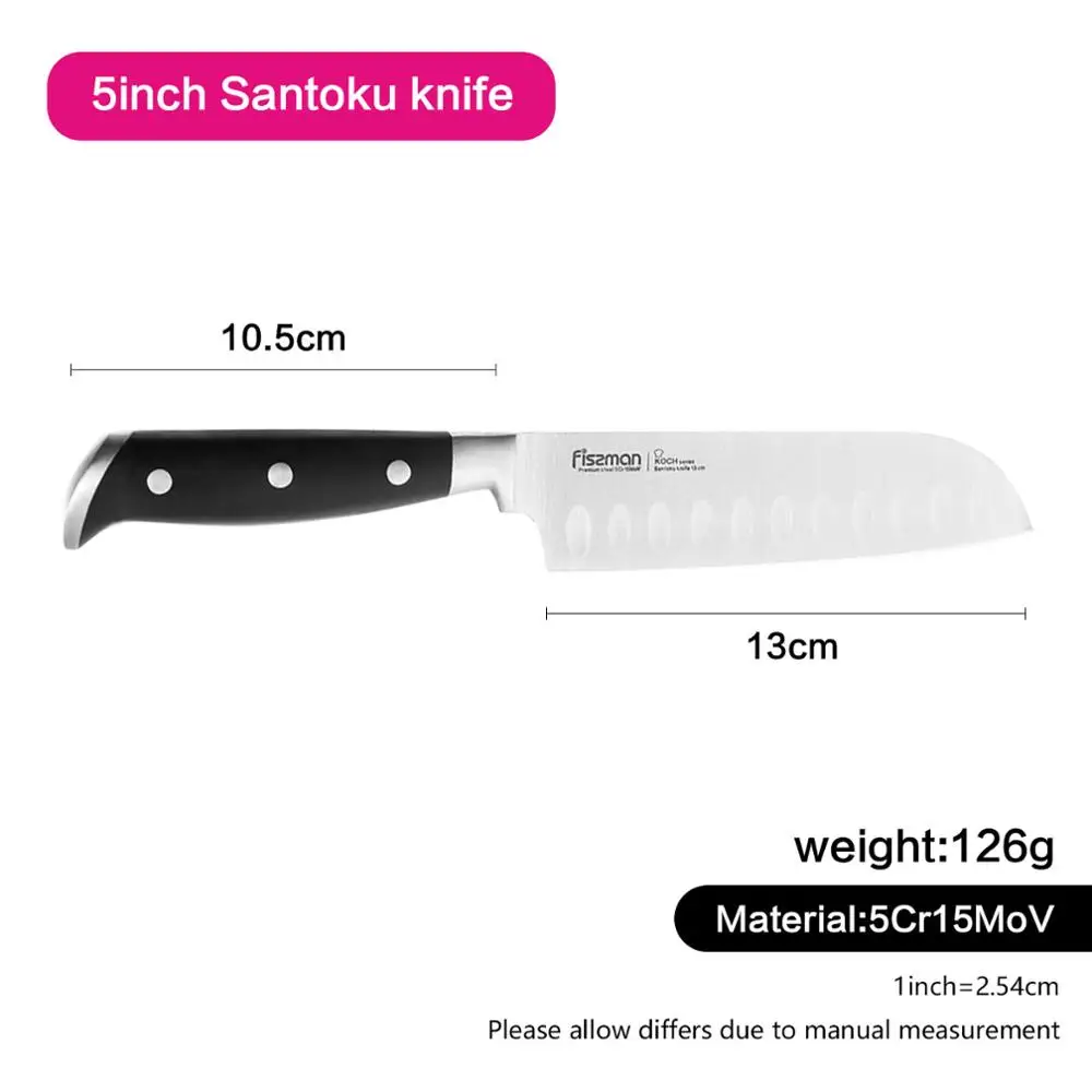 FISSMAN KOCH серии немецкие Стальные Кухонные ножи шеф-повара Santoku нож для нарезки - Цвет: Model 2385