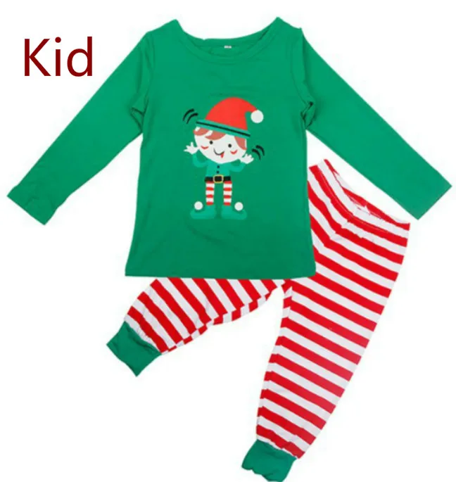 Семейные рождественские пижамы, комплект одежды для папы, мамы и ребенка, свитер с длинными рукавами и принтом+ штаны, Одинаковая одежда для семьи