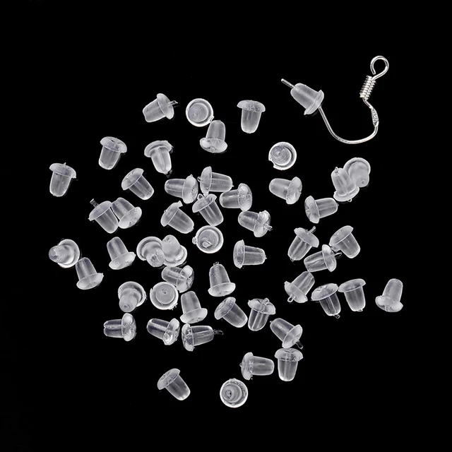 5x6 Mm Silicone Clear Earring Backs, Earring Stoppers, Silicone Rubber  Earring Backs, Earrings Findings, Earring Nuts 