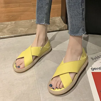 

2020 new womn falts sandals comfortable open toe soft sole casual flats shoes pregnant mother casual sandal resisitace slip shoe