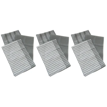 

9 Pieces / Set of Kitchen Towels Classic Cotton Tea Towel Dish Cloth Absorbent Hair Machine Tableware Home