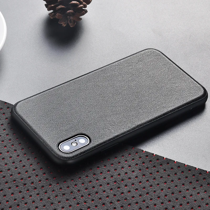 Роскошный чехол для IPhone 11 pro 7 8 Plus X XS Max XR кожаный чехол пуховая чистая зернистая задняя крышка для смартфона корпус из натуральной воловьей кожи