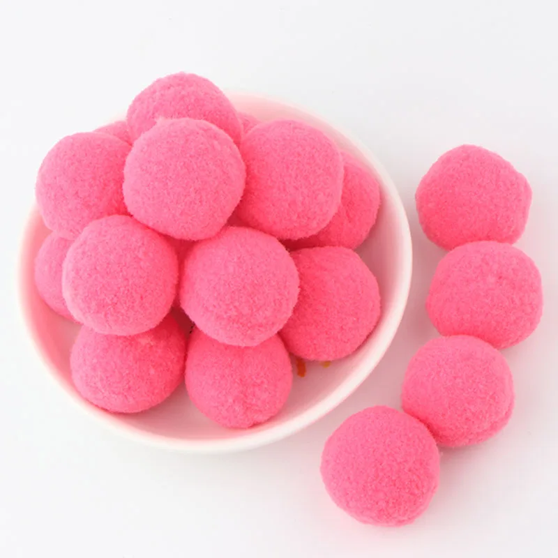 06 watermelon red Большой помпон мягкий круглый шар 30 мм многоцветный помпон 3 см пушистый помпон для детей DIY Одежда ручной работы материалы 20 г - Цвет: 06 watermelon red