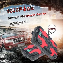 1000A Мощность Фул Водонепроницаемый чрезвычайное прикуривание автомобиля 12V автомобиль Батарея усилитель Авто Lifepo4 Мощность банка для дизельного автомобиля