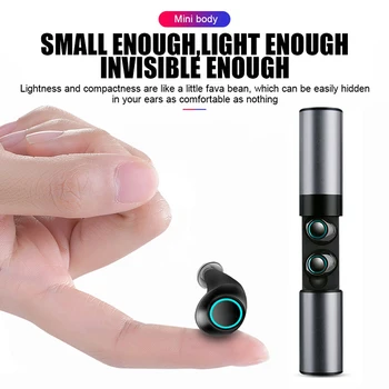 

S2 bluetooth mini Earphones touch control 3D stereo noise reduction in-ear waterproof With Mic charger box for mobile phone