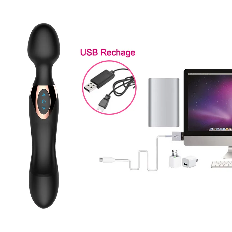 10 Speed Vibration Dildo Vibrator for Women USB Charge Dual Motor G Spot Clitoris Vibrators Female Masturbator Sex Toys