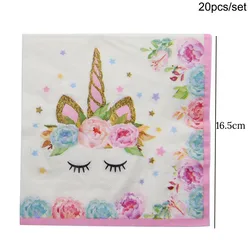 Whimsical Unicorn Birthday and Baby Shower Party Favor Boxes (20pcs Paper Napkin)