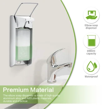 

Onever 500ML / 1000ML Soap Dispenser Wall-Mounted Soap Pump Manual Soap Dispenser Elbow Sterilizer Home Essential