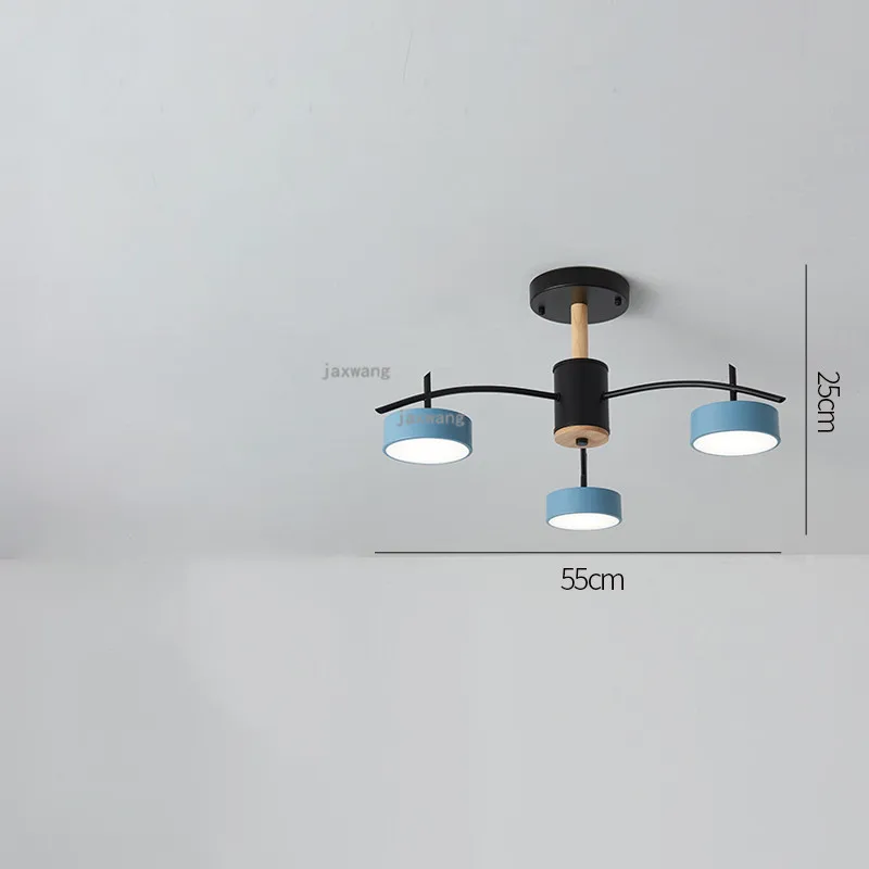 Nordic Deco Acrylic Ceiling Lights Modern LED Bedroom Light Fixtures Hanging Ceiling Lamps Living Room Macaron Ceiling Lighting - Цвет корпуса: blue