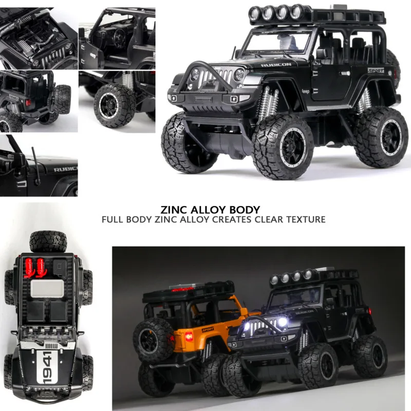 Diecasts & Toy Vehicles 1/32 JEEP SUV Alloy Car Diecasts Model Big Wheel Simulation Vehicles Toy With Light Music Kids Toys Gift