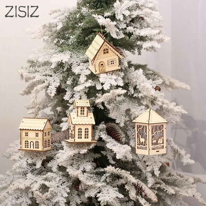 ZISIZ светодиодный аккумулятор на Рождество Праздничная лампа на окно подвесные украшения для рождественской елки Декоративные лампы для дома вечерние кафе фестиваль