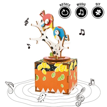 

Robotime 3D Wooden Music Box Song Of Bird And Tree DIY Assembly Puzzle Game Toys Building Kits Gift For Children Girlfriends