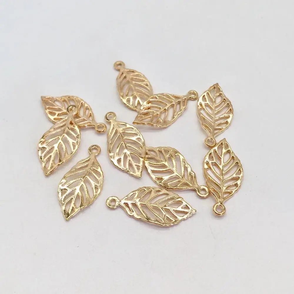 

9 pcs Leaves charms fit DIY Handmade Jewelry earring necklace bracelet accessories souvenir Makeing
