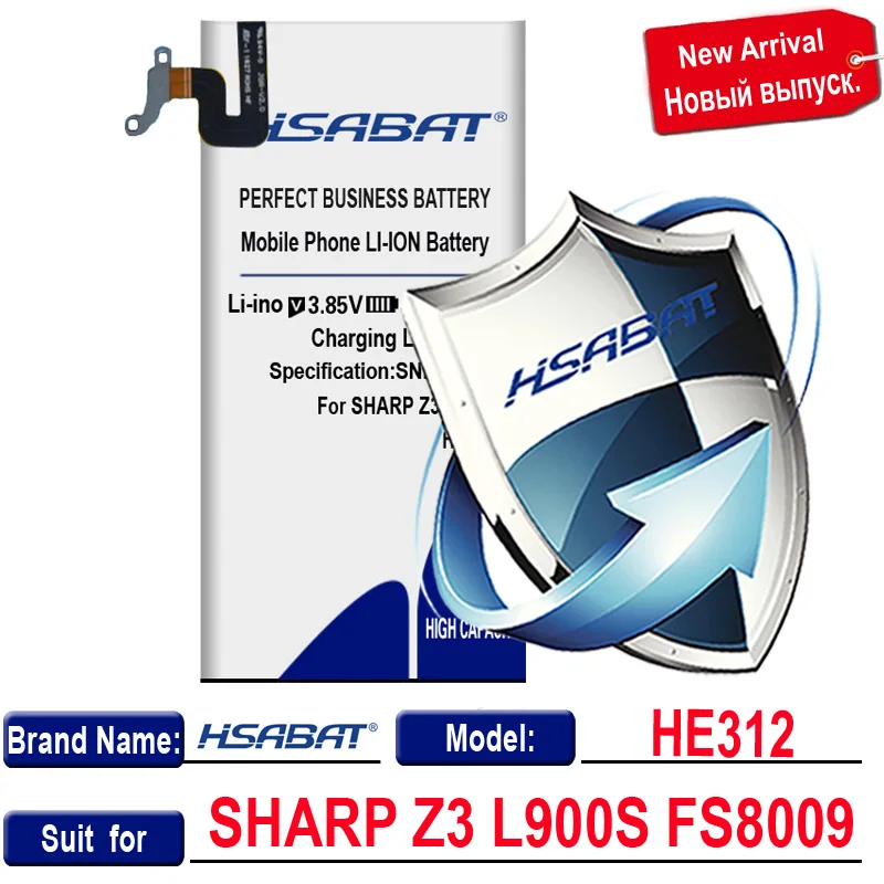 HSABAT 3500 мА/ч, HE312 Батарея для SHARP Z3 L900S FS8009
