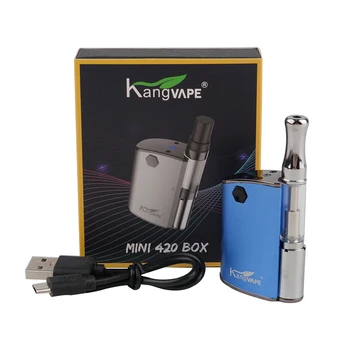 

Original Kangvape Mini 420 Electronic Cigarette Kit 400mAh VV Battery Box Mod Vape Pen 0.5ml 510 Thick Oil Cartridges Vaporizer