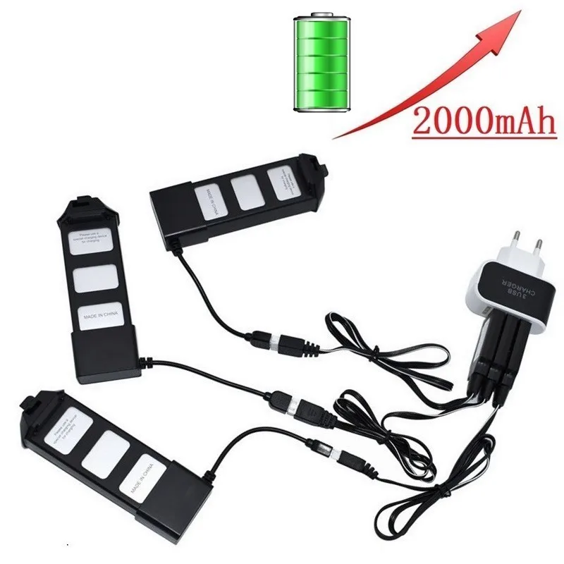 

Upgrade 2000mAH 7.4V Rechargeable Battery For MJX R/C Bugs 5W B5W JJRC X5 Pro RC Quadcopter Spare Part 7.4v LiPo Battery Charger