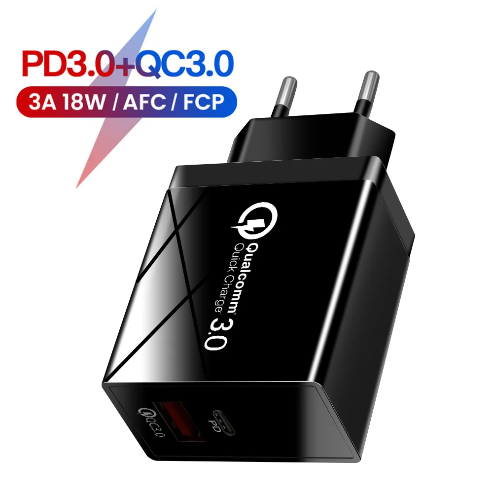 PD Зарядное устройство USB 3,0 Quick Charge 3,0 QC 18 Вт QC3.0 usb type C быстрое зарядное устройство для iPhone 11 Air power Xiaomi Phone charger
