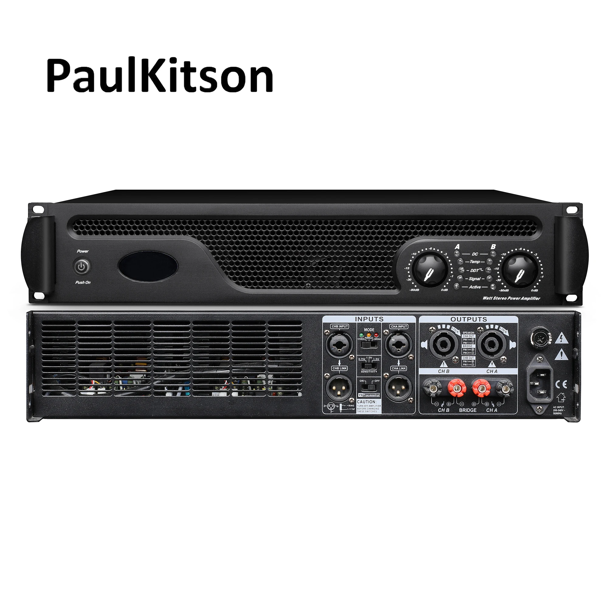 Paulkitsonx7000デュアルチャンネル2000wデジタルパワーアンプステージ