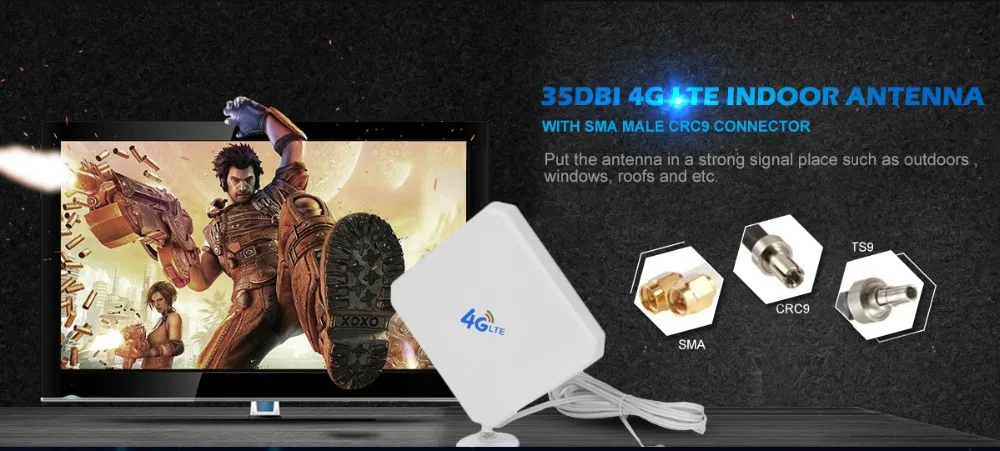4G LTE антенна SMA антенна 35dBi антенна с высоким коэффициентом усиления с присоской двойной Mimo SMA разъем 3g/GSM WiFi усилитель сигнала для