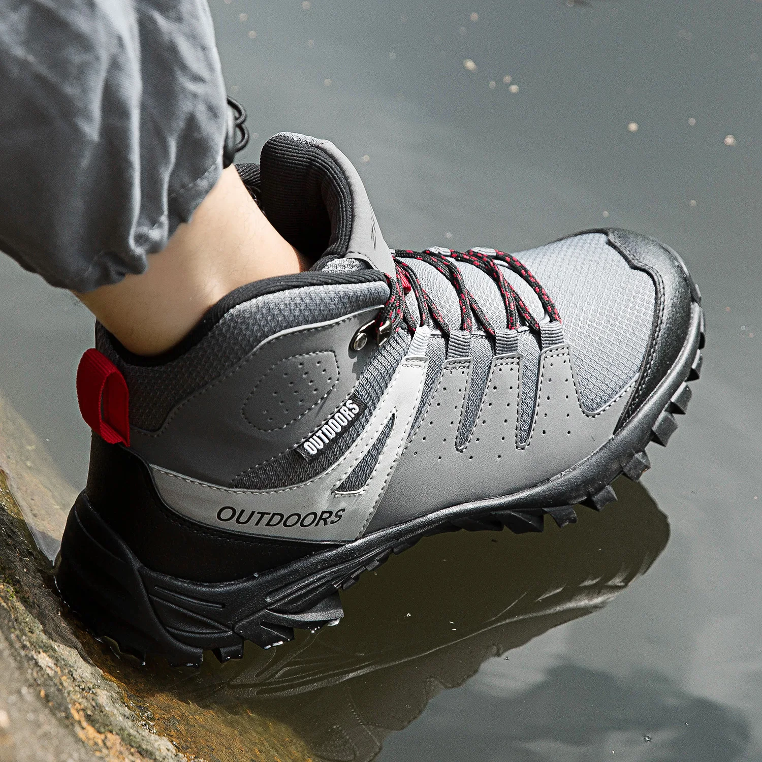 hiking shoes men outdoor waterproof hiking boots warm high top