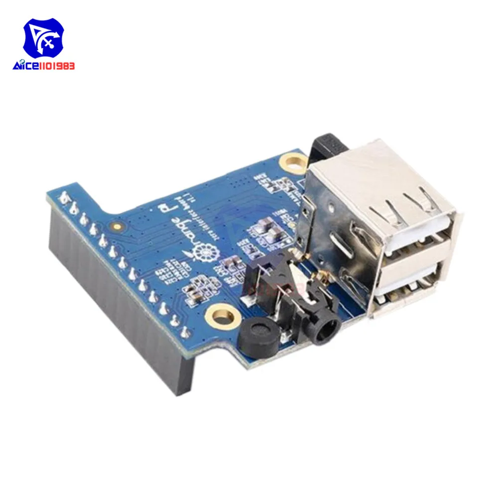 Плата расширения diymore Dual USB интерфейсная плата макетная плата для Orange Pi Zero