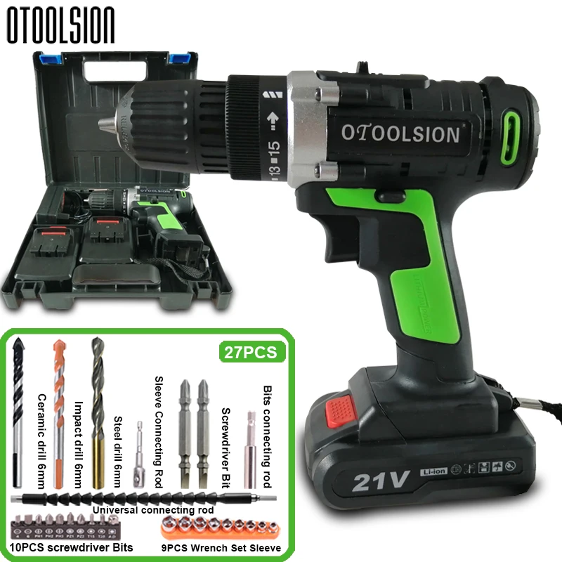 21V Battery Drill Electric Screwdriver power Tool Set Screwdriver Electric Drill Cordless Electric Drill отвертка электрическая  (1)
